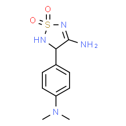 ChemSpider 2D Image | 4-[4-(Dimethylamino)phenyl]-4,5-dihydro-1,2,5-thiadiazol-3-amine 1,1-dioxide | C10H14N4O2S