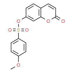 ChemSpider 2D Image | 2-Oxo-2H-chromen-7-yl 4-methoxybenzenesulfonate | C16H12O6S