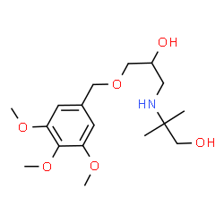 ChemSpider 2D Image | 2-({2-Hydroxy-3-[(3,4,5-trimethoxybenzyl)oxy]propyl}amino)-2-methyl-1-propanol | C17H29NO6