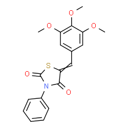 ChemSpider 2D Image | 3-Phenyl-5-(3,4,5-trimethoxybenzylidene)-1,3-thiazolidine-2,4-dione | C19H17NO5S