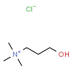 ChemSpider 2D Image | (3-Hydroxypropyl)trimethylammonium chloride | C6H16ClNO