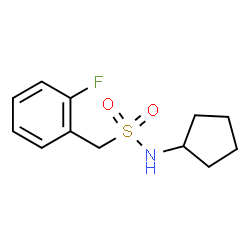 ChemSpider 2D Image | N-Cyclopentyl-1-(2-fluorophenyl)methanesulfonamide | C12H16FNO2S