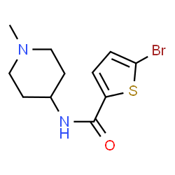 ChemSpider 2D Image | 5-Bromo-N-(1-methyl-4-piperidinyl)-2-thiophenecarboxamide | C11H15BrN2OS