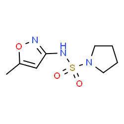 ChemSpider 2D Image | N-(5-Methyl-1,2-oxazol-3-yl)-1-pyrrolidinesulfonamide | C8H13N3O3S