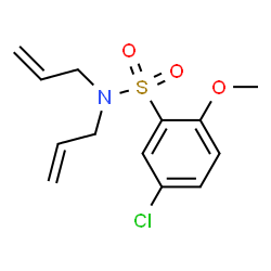 ChemSpider 2D Image | N,N-Diallyl-5-chloro-2-methoxybenzenesulfonamide | C13H16ClNO3S