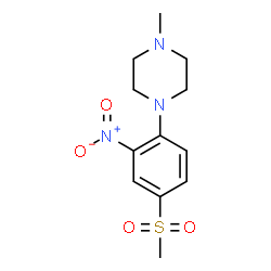 ChemSpider 2D Image | 1-Methyl-4-[4-(methylsulfonyl)-2-nitrophenyl]piperazine | C12H17N3O4S