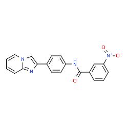 ChemSpider 2D Image | N-[4-(Imidazo[1,2-a]pyridin-2-yl)phenyl]-3-nitrobenzamide | C20H14N4O3