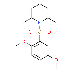 ChemSpider 2D Image | 1-[(2,5-Dimethoxyphenyl)sulfonyl]-2,6-dimethylpiperidine | C15H23NO4S