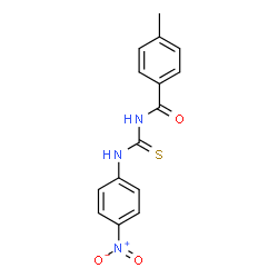 ChemSpider 2D Image | 3-(4-METHYLBENZOYL)-1-(4-NITROPHENYL)THIOUREA | C15H13N3O3S