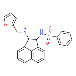 ChemSpider 2D Image | N-{2-[(Furan-2-ylmethyl)-amino]-acenaphthen-1-yl}-benzenesulfonamide | C23H20N2O3S