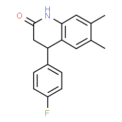 ChemSpider 2D Image | 4-(4-Fluorophenyl)-6,7-dimethyl-3,4-dihydro-2(1H)-quinolinone | C17H16FNO