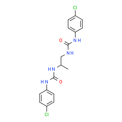 ChemSpider 2D Image | 1,1'-(1,2-Propanediyl)bis[3-(4-chlorophenyl)urea] | C17H18Cl2N4O2