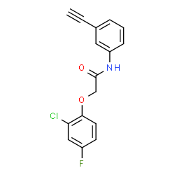ChemSpider 2D Image | 2-(2-Chloro-4-fluorophenoxy)-N-(3-ethynylphenyl)acetamide | C16H11ClFNO2