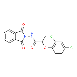 ChemSpider 2D Image | 2-(2,4-dichlorophenoxy)-N-(1,3-dioxoisoindol-2-yl)propanamide | C17H12Cl2N2O4