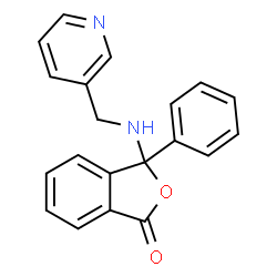ChemSpider 2D Image | 3-Phenyl-3-[(3-pyridinylmethyl)amino]-2-benzofuran-1(3H)-one | C20H16N2O2
