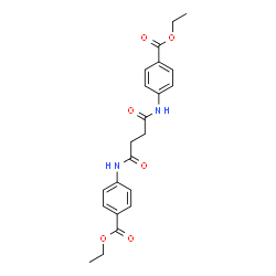ChemSpider 2D Image | Diethyl 4,4'-[(1,4-dioxo-1,4-butanediyl)diimino]dibenzoate | C22H24N2O6