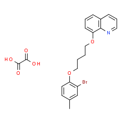 ChemSpider 2D Image | 8-[4-(2-Bromo-4-methylphenoxy)butoxy]quinoline ethanedioate (1:1) | C22H22BrNO6