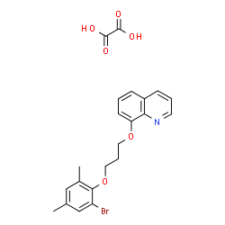 ChemSpider 2D Image | 8-[3-(2-Bromo-4,6-dimethylphenoxy)propoxy]quinoline ethanedioate (1:1) | C22H22BrNO6