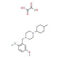 ChemSpider 2D Image | 1-(2,5-Dimethoxybenzyl)-4-(4-methylcyclohexyl)piperazine ethanedioate (1:1) | C22H34N2O6