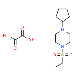 ChemSpider 2D Image | 1-Cyclopentyl-4-(ethylsulfonyl)piperazine ethanedioate (1:1) | C13H24N2O6S