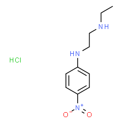 ChemSpider 2D Image | N-Ethyl-N'-(4-nitrophenyl)-1,2-ethanediamine hydrochloride (1:1) | C10H16ClN3O2