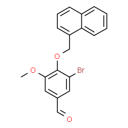 ChemSpider 2D Image | 3-Bromo-5-methoxy-4-(1-naphthylmethoxy)benzaldehyde | C19H15BrO3