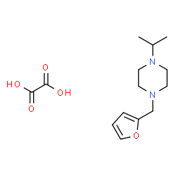 ChemSpider 2D Image | 1-(2-Furylmethyl)-4-isopropylpiperazine ethanedioate (1:1) | C14H22N2O5