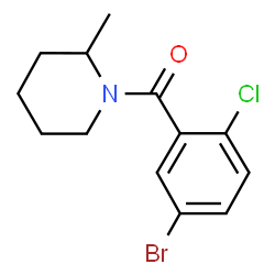 ChemSpider 2D Image | (5-Bromo-2-chlorophenyl)(2-methyl-1-piperidinyl)methanone | C13H15BrClNO