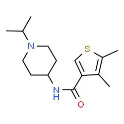 ChemSpider 2D Image | N-(1-Isopropyl-4-piperidinyl)-4,5-dimethyl-3-thiophenecarboxamide | C15H24N2OS
