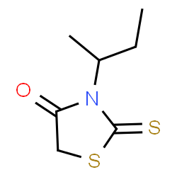 ChemSpider 2D Image | 3-sec-Butyl-2-thioxo-1,3-thiazolidin-4-one | C7H11NOS2