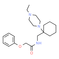 ChemSpider 2D Image | N-{[1-(4-Ethyl-1-piperazinyl)cyclohexyl]methyl}-2-phenoxyacetamide | C21H33N3O2