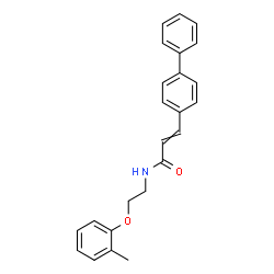ChemSpider 2D Image | 3-(4-Biphenylyl)-N-[2-(2-methylphenoxy)ethyl]acrylamide | C24H23NO2
