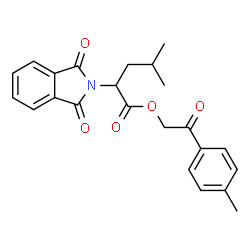ChemSpider 2D Image | 2-(4-Methylphenyl)-2-oxoethyl 2-(1,3-dioxo-1,3-dihydro-2H-isoindol-2-yl)-4-methylpentanoate | C23H23NO5