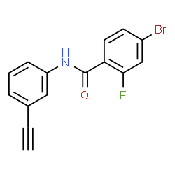 ChemSpider 2D Image | 4-Bromo-N-(3-ethynylphenyl)-2-fluorobenzamide | C15H9BrFNO