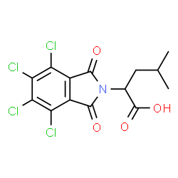 ChemSpider 2D Image | 4-Methyl-2-(4,5,6,7-tetrachloro-1,3-dioxo-1,3-dihydro-2H-isoindol-2-yl)pentanoic acid | C14H11Cl4NO4