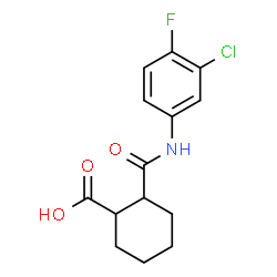 ChemSpider 2D Image | 2-[(3-Chloro-4-fluorophenyl)carbamoyl]cyclohexanecarboxylic acid | C14H15ClFNO3