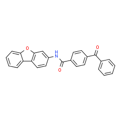 ChemSpider 2D Image | 4-Benzoyl-N-(dibenzo[b,d]furan-3-yl)benzamide | C26H17NO3