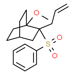 ChemSpider 2D Image | 2-Allyl-1-methoxy-2-(phenylsulfonyl)bicyclo[2.2.2]octane | C18H24O3S