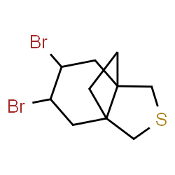 ChemSpider 2D Image | 3,4-Dibromo-8-thiatricyclo[4.3.2.0~1,6~]undecane | C10H14Br2S