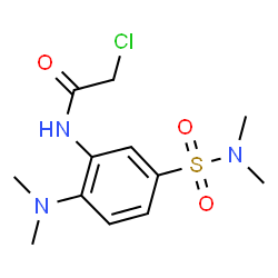 ChemSpider 2D Image | 2-Chloro-N-[2-(dimethylamino)-5-(dimethylsulfamoyl)phenyl]acetamide | C12H18ClN3O3S