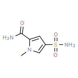 ChemSpider 2D Image | 1-Methyl-4-sulfamoyl-1H-pyrrole-2-carboxamide | C6H9N3O3S