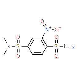 ChemSpider 2D Image | N4,N4-Dimethyl-2-nitro-1,4-benzenedisulfonamide | C8H11N3O6S2
