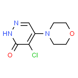 ChemSpider 2D Image | 4-chloro-5-morpholin-4-ylpyridazin-3(2H)-one | C8H10ClN3O2