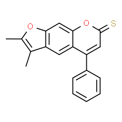 ChemSpider 2D Image | 2,3-Dimethyl-5-phenyl-7H-furo[3,2-g]chromene-7-thione | C19H14O2S