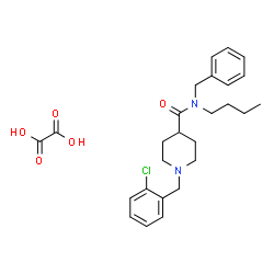 ChemSpider 2D Image | N-Benzyl-N-butyl-1-(2-chlorobenzyl)-4-piperidinecarboxamide ethanedioate (1:1) | C26H33ClN2O5