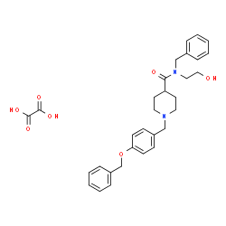 ChemSpider 2D Image | N-Benzyl-1-[4-(benzyloxy)benzyl]-N-(2-hydroxyethyl)-4-piperidinecarboxamide ethanedioate (1:1) | C31H36N2O7