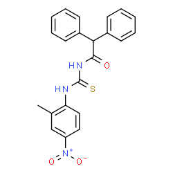 ChemSpider 2D Image | 1-(2,2-diphenylacetyl)-3-(2-methyl-4-nitrophenyl)thiourea | C22H19N3O3S