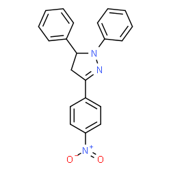 ChemSpider 2D Image | 3-(4-Nitrophenyl)-1,5-diphenyl-4,5-dihydro-1H-pyrazole | C21H17N3O2