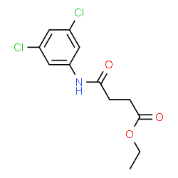 ChemSpider 2D Image | Ethyl 4-[(3,5-dichlorophenyl)amino]-4-oxobutanoate | C12H13Cl2NO3