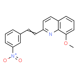 ChemSpider 2D Image | 8-Methoxy-2-[2-(3-nitrophenyl)vinyl]quinoline | C18H14N2O3